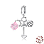 Sterling Silver Sports Bead – Volleyball & Fitness Pendant Charm - Magnolia Wild SC