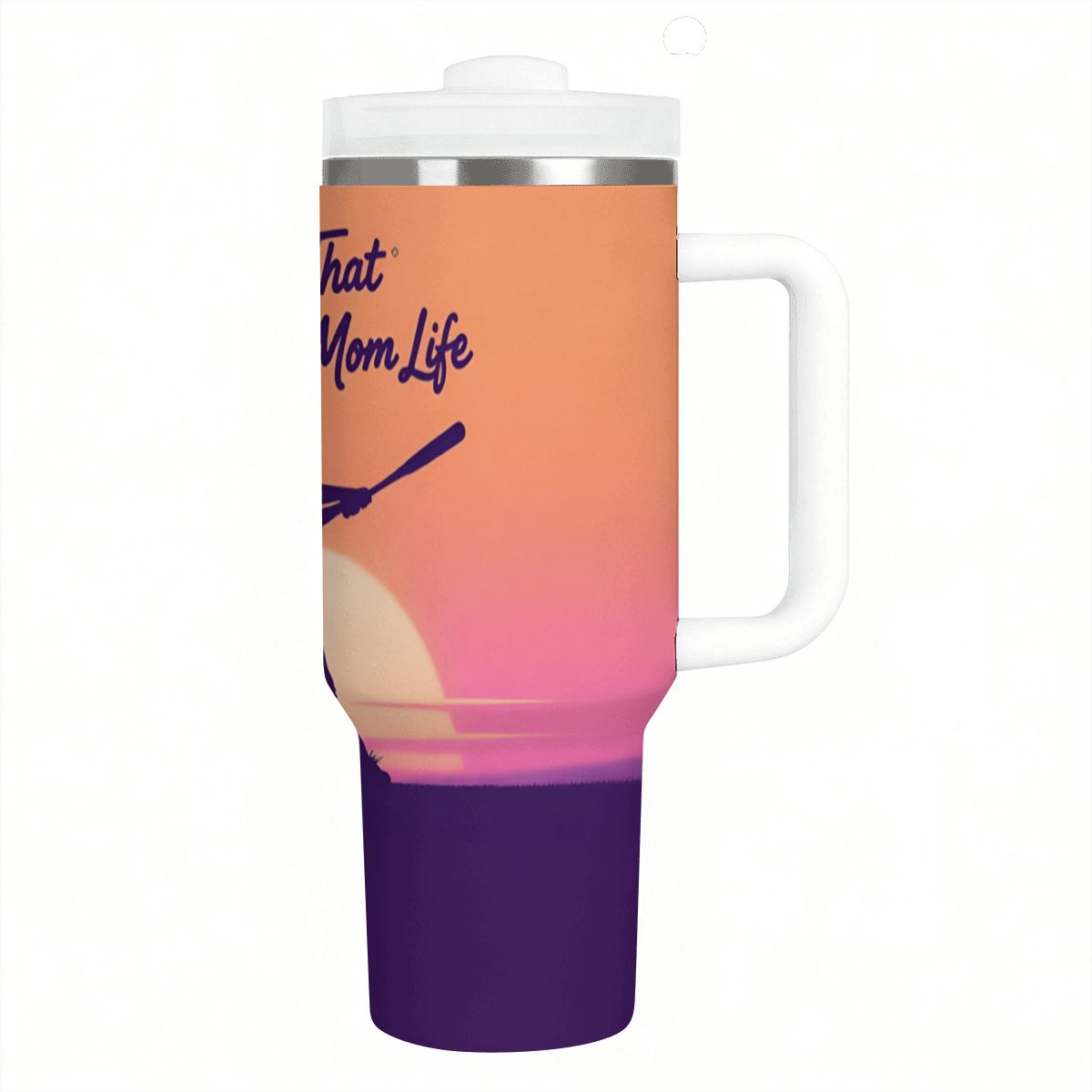 Softball Mom Life 40oz Tumbler with Handle and Straw - Magnolia Wild SC