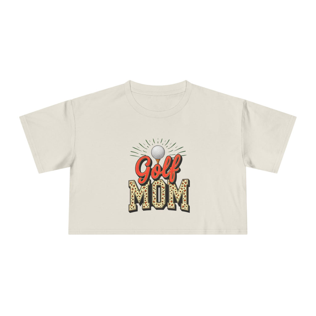 Golf Mom Cheetah Print Women's Crop Tee - Magnolia Wild SC