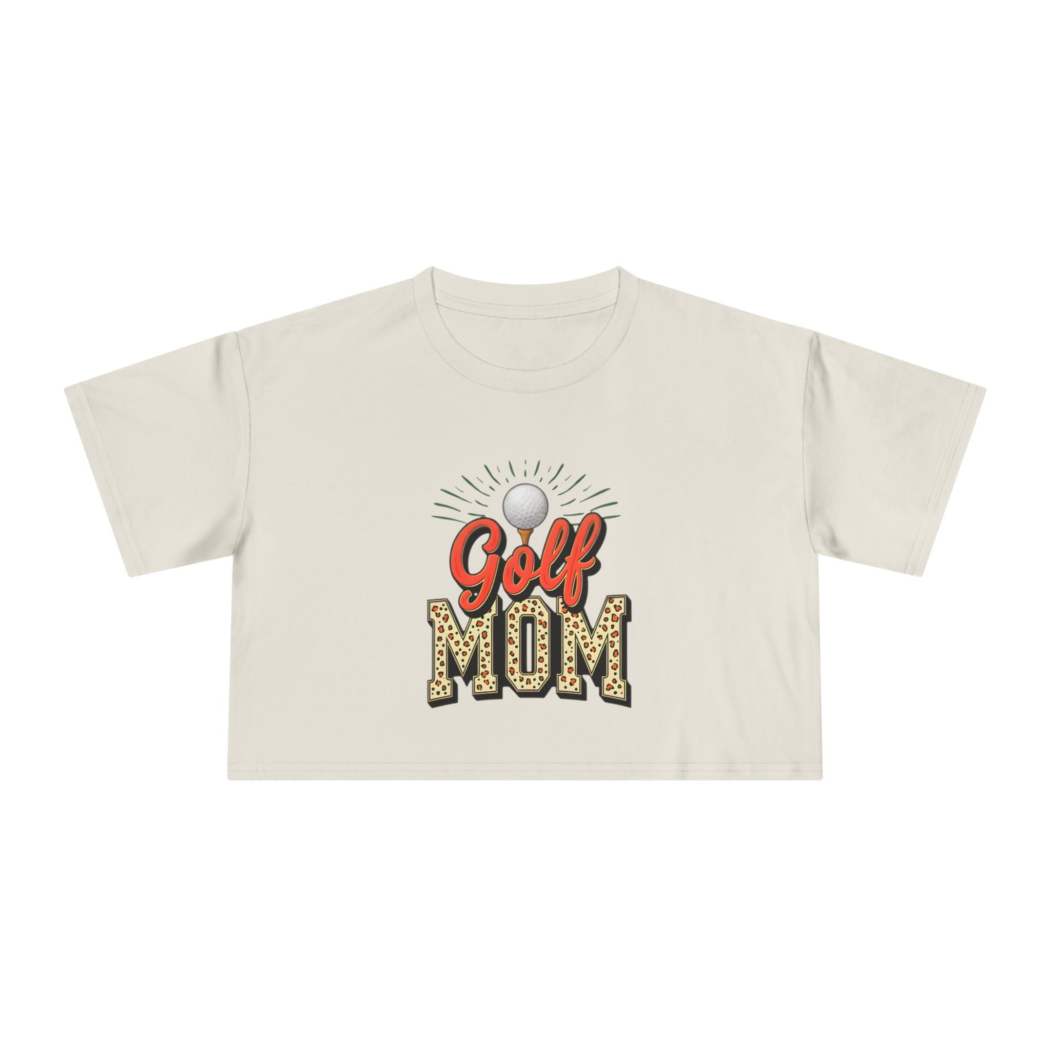 Golf Mom Cheetah Print Women's Crop Tee - Magnolia Wild SC