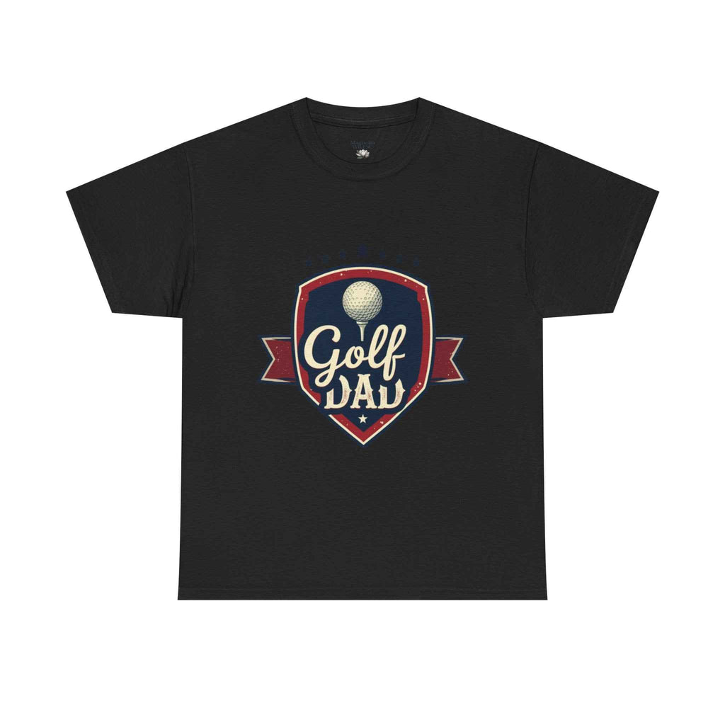 Retro Badge Style: The Vintage Golf Dad Shield Tee