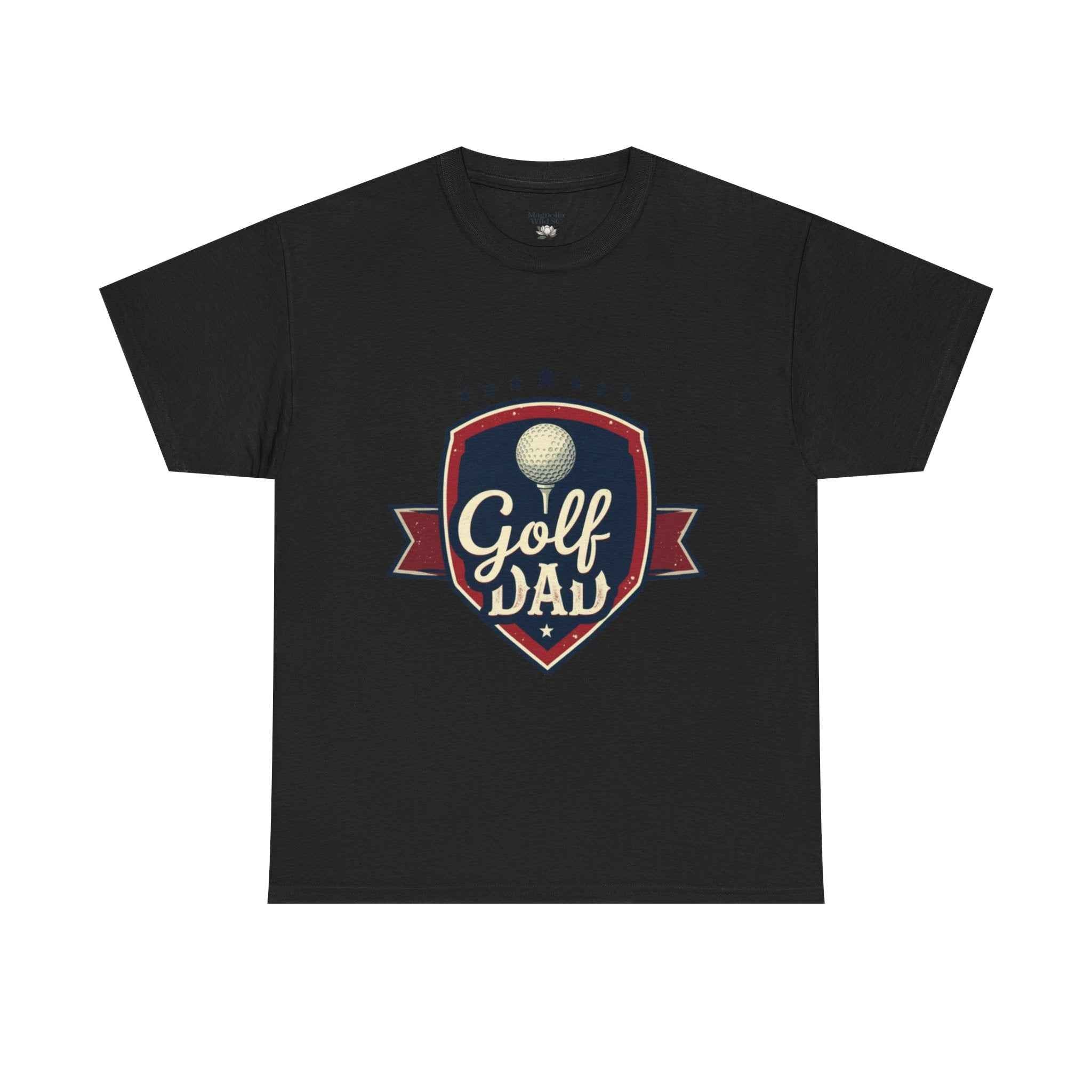 Retro Badge Style: The Vintage Golf Dad Shield Tee