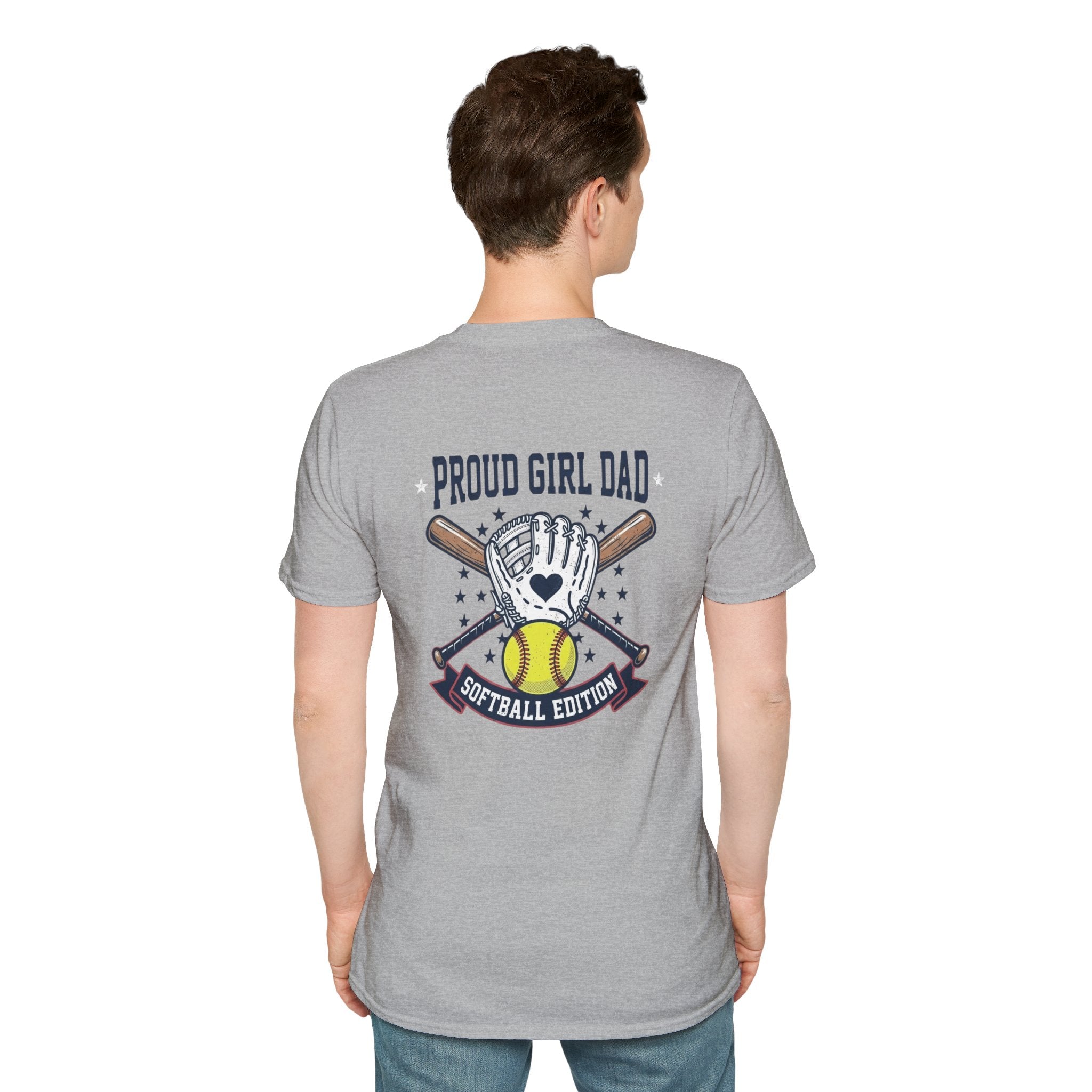 Proud Girl Dad Softball T-Shirt — Proud Dad of a Softball Player - Magnolia Wild SC