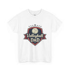Retro Badge Style: The Vintage Volleyball Dad Shield Tee