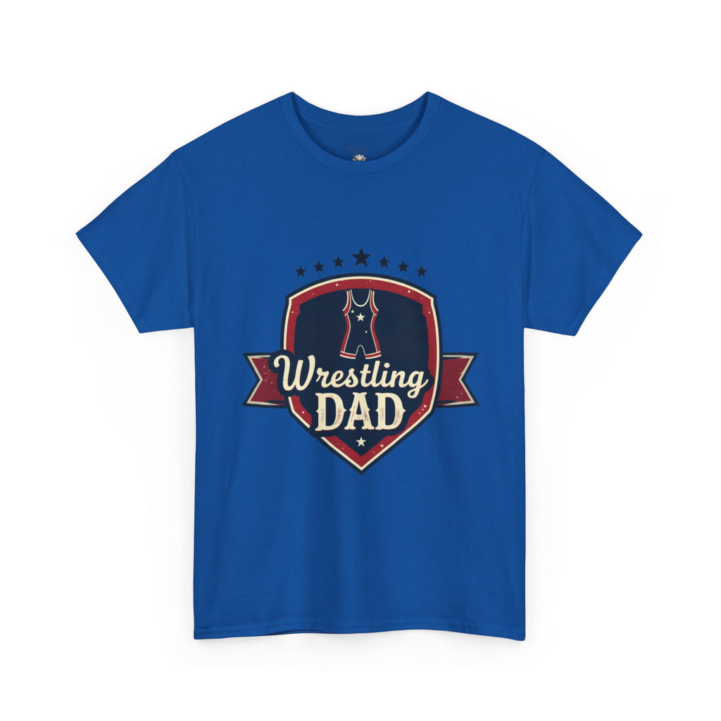 Retro Badge Style: The Vintage Wrestling Dad Shield Tee - Magnolia Wild SC