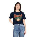 Baseball Mama Crop Tee | Retro Baseball Graphic, Mom Sports Top - Magnolia Wild SC