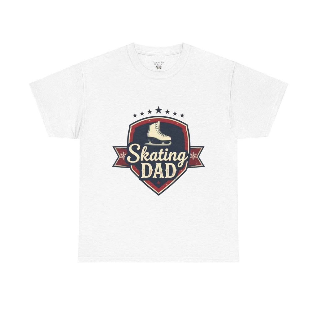 Retro Badge Style: The Vintage Figure Skating Dad Shield Tee