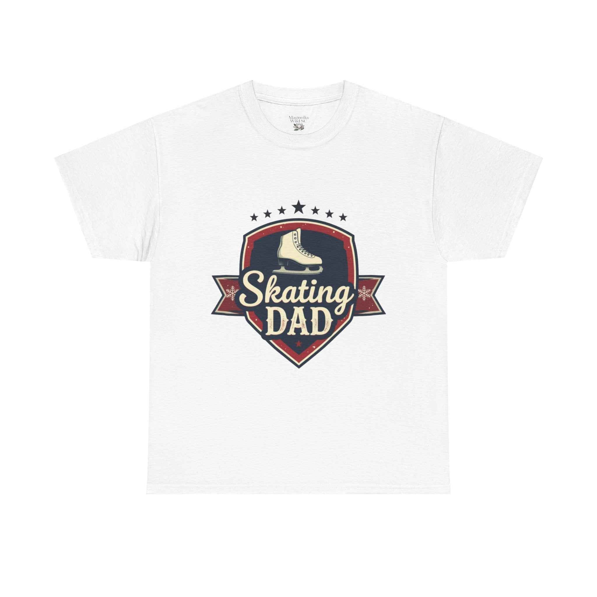 Retro Badge Style: The Vintage Figure Skating Dad Shield Tee