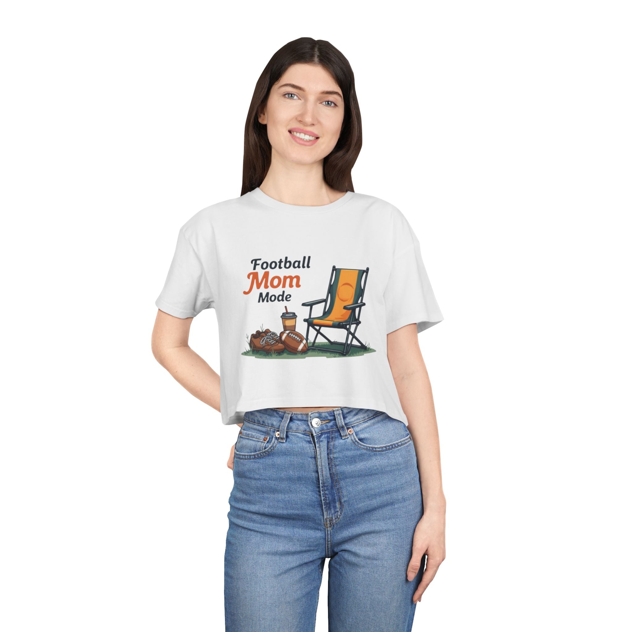 Football Mom Mode Crop Tee - Magnolia Wild SC