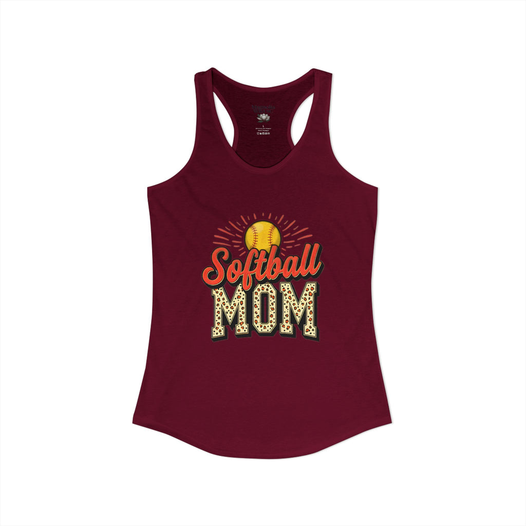Softball Mom Racerback Tank – Personalized Name & Number Option - Magnolia Wild SC