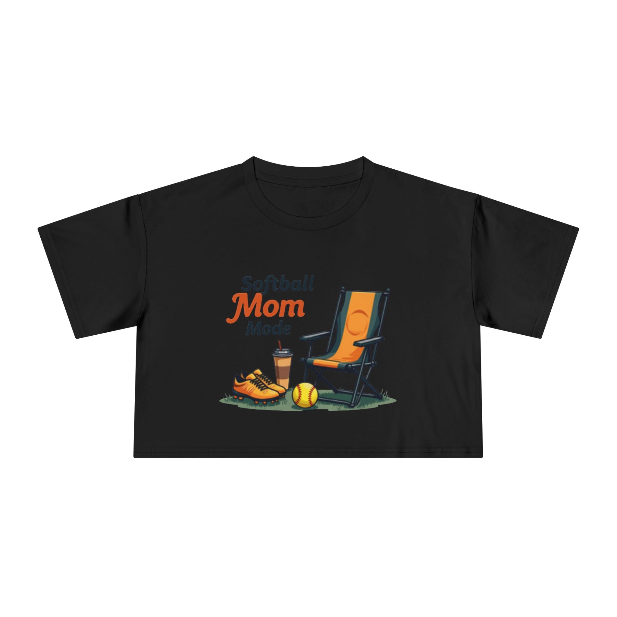 Softball Mom Mode Crop Tee - Magnolia Wild SC