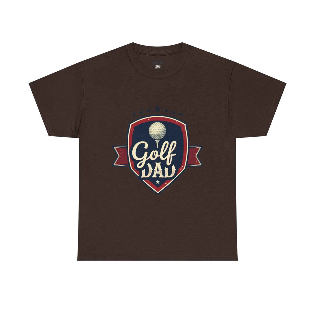 Retro Badge Style: The Vintage Golf Dad Shield Tee