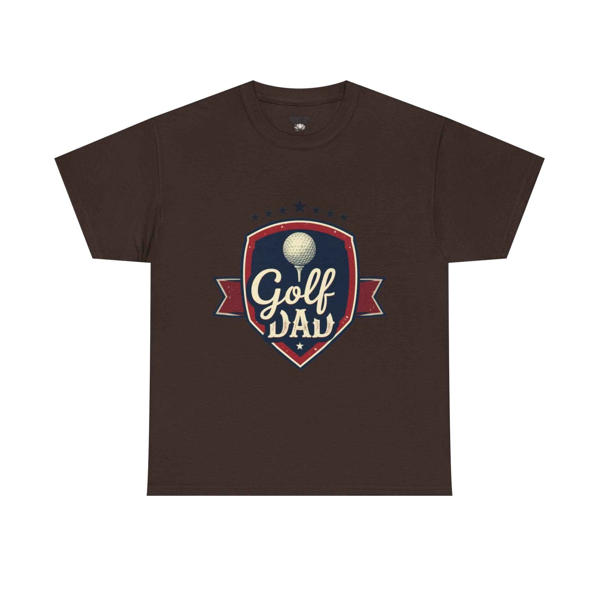 Retro Badge Style: The Vintage Golf Dad Shield Tee