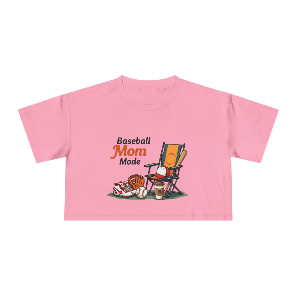 Baseball Mom Mode Crop Tee - Magnolia Wild SC