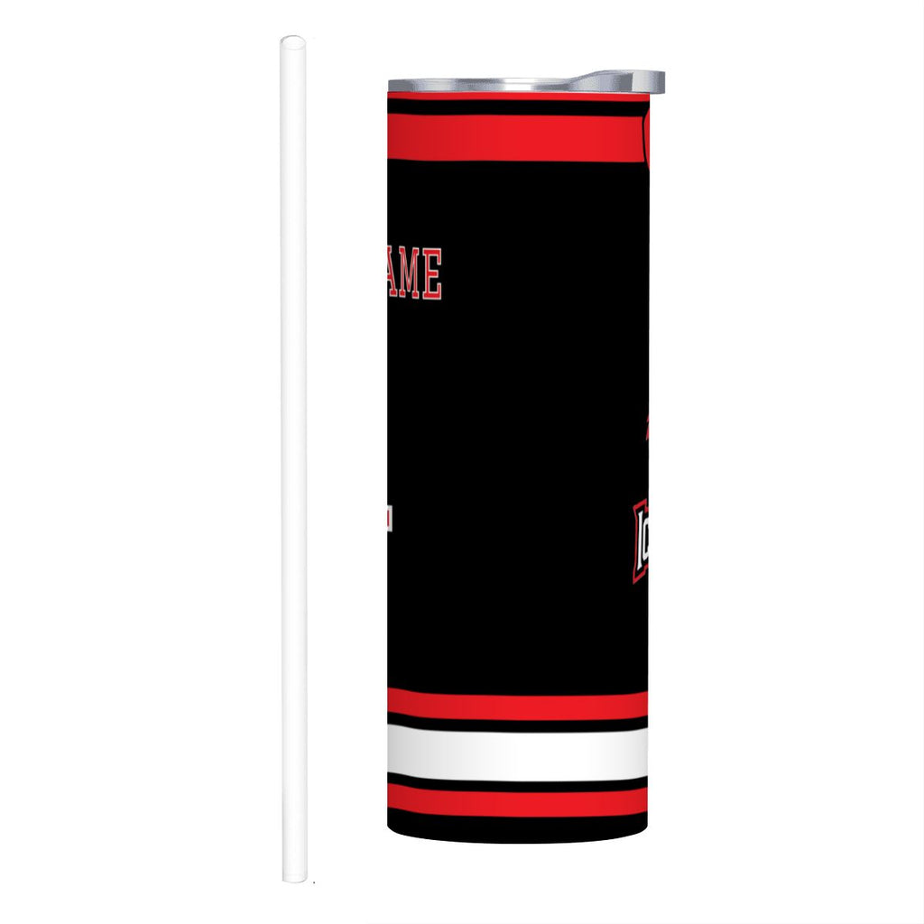 Custom Hockey Jersey 20oz Stainless Steel Tumbler with Straw - Magnolia Wild SC