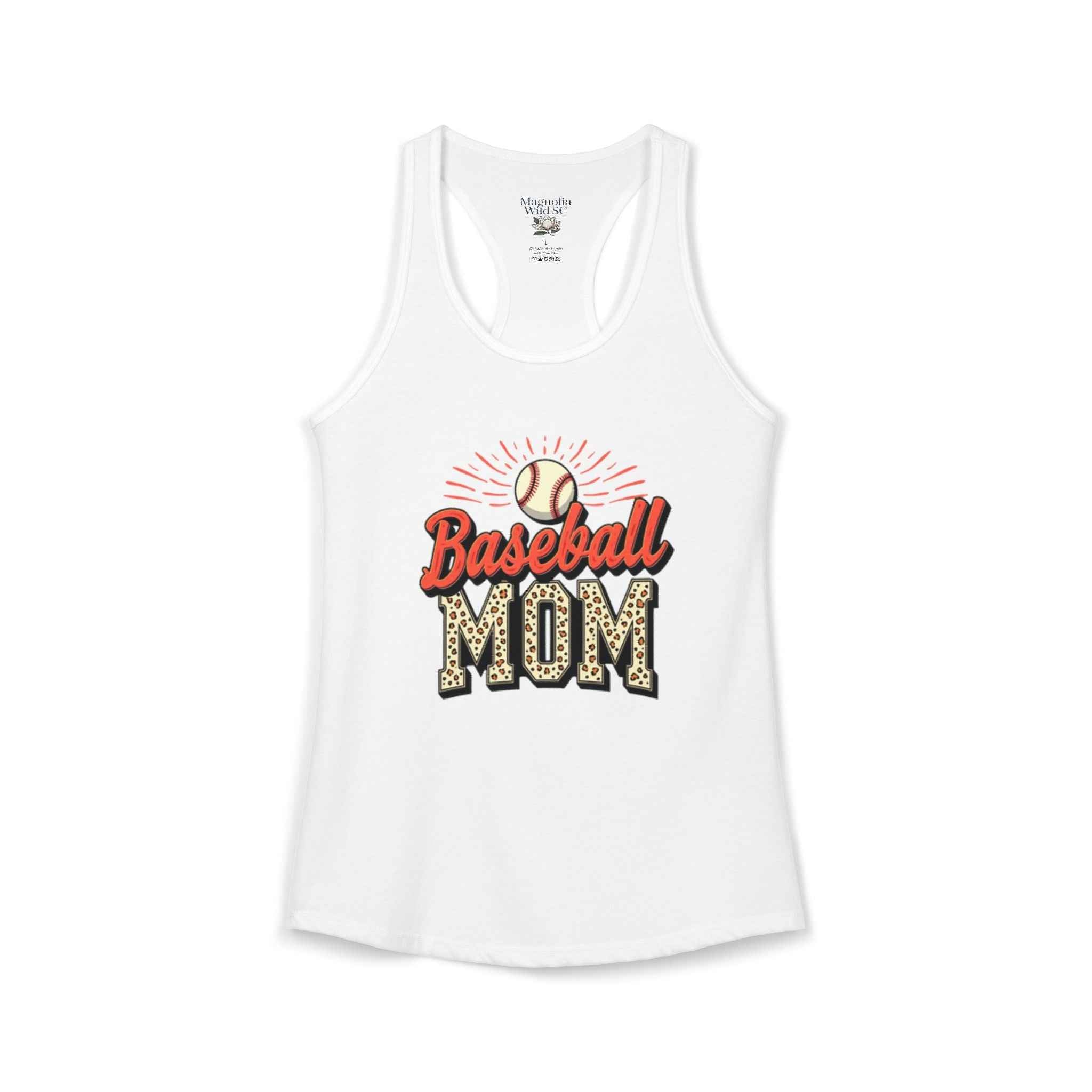 Baseball Mom Racerback Tank – Personalized Name & Number Option
