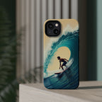 Surfer Riding a Wave iPhone Case — Magnetic Impact-Resistant - Magnolia Wild SC