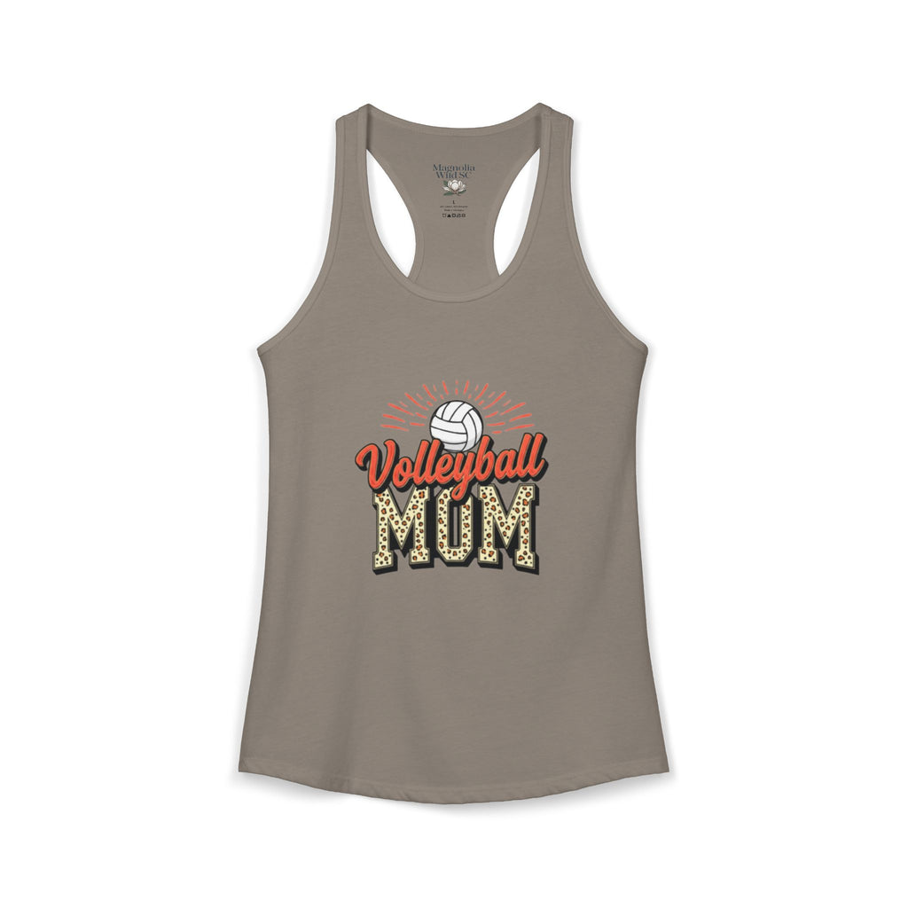 Volleyball Mom Racerback Tank – Personalized Name & Number Option | Lightweight Women’s Volleyball Tank Top - Magnolia Wild SC