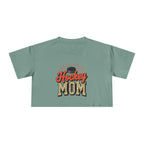 Hockey Mom Cheetah Print Women's Crop Tee - Magnolia Wild SC