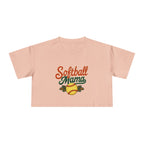 Softball Mama Crop Tee | Retro Softball Graphic, Mom Sports Top - Magnolia Wild SC