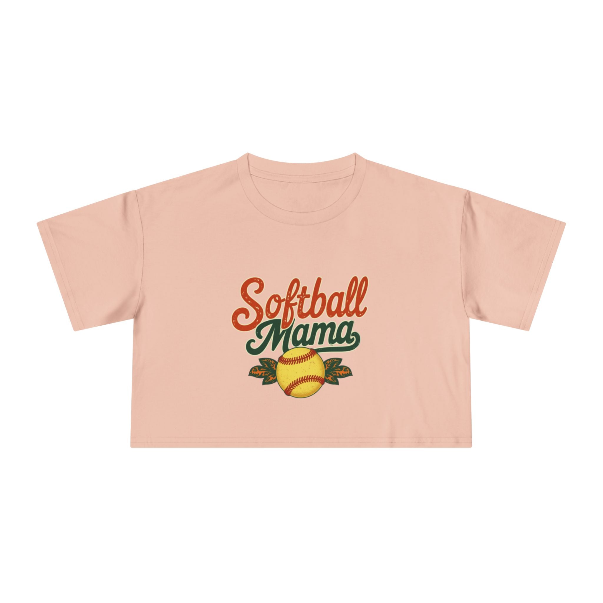 Softball Mama Crop Tee | Retro Softball Graphic, Mom Sports Top - Magnolia Wild SC
