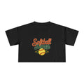 Softball Mama Crop Tee | Retro Softball Graphic, Mom Sports Top - Magnolia Wild SC