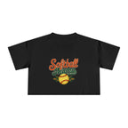 Softball Mama Crop Tee | Retro Softball Graphic, Mom Sports Top - Magnolia Wild SC