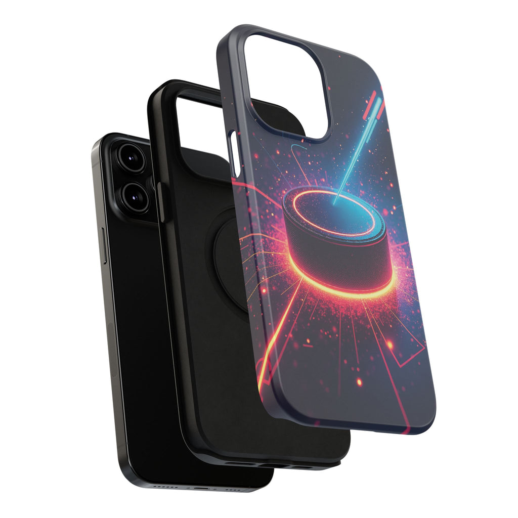 Neon Laser Hockey Puck Impact-Resistant Phone Case - Magnolia Wild SC