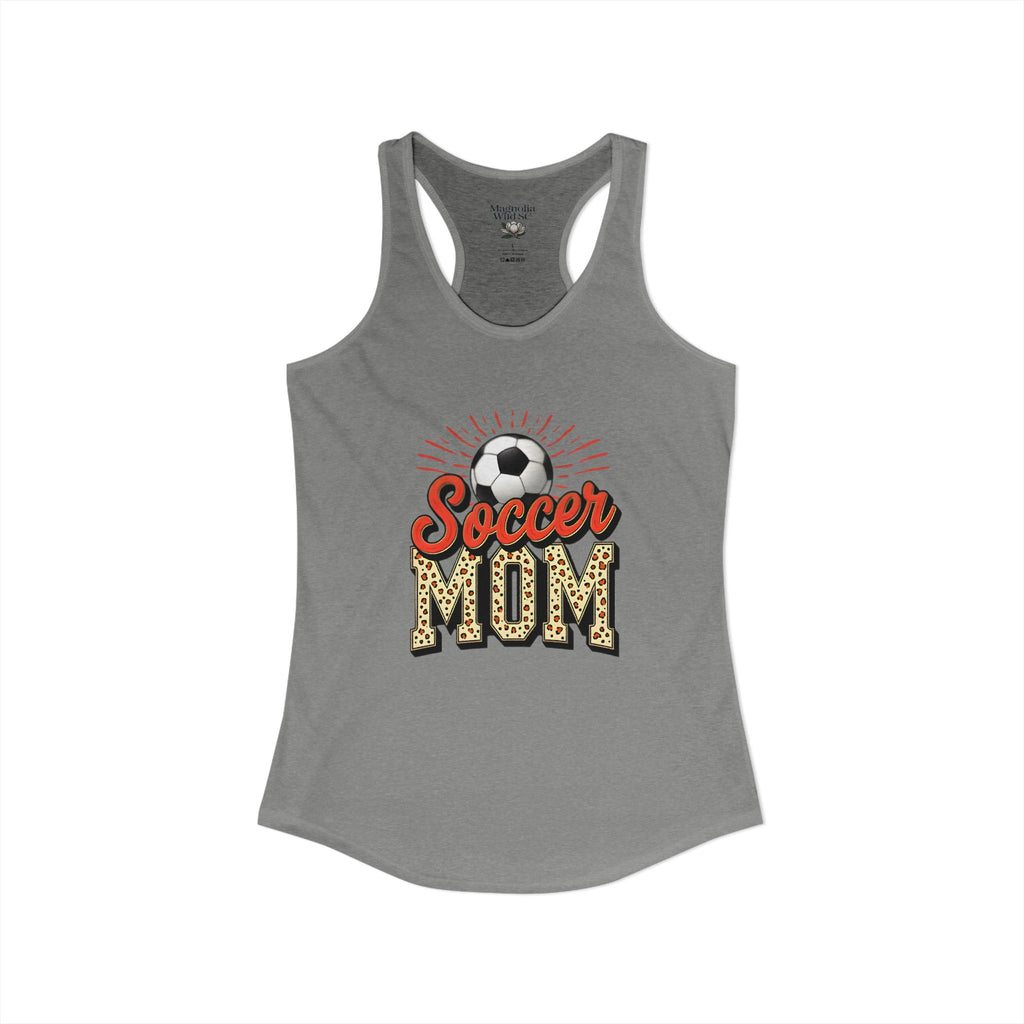 Soccer Mom Racerback Tank – Personalized Name & Number Option | Lightweight Women’s Soccer Tank Top - Magnolia Wild SC