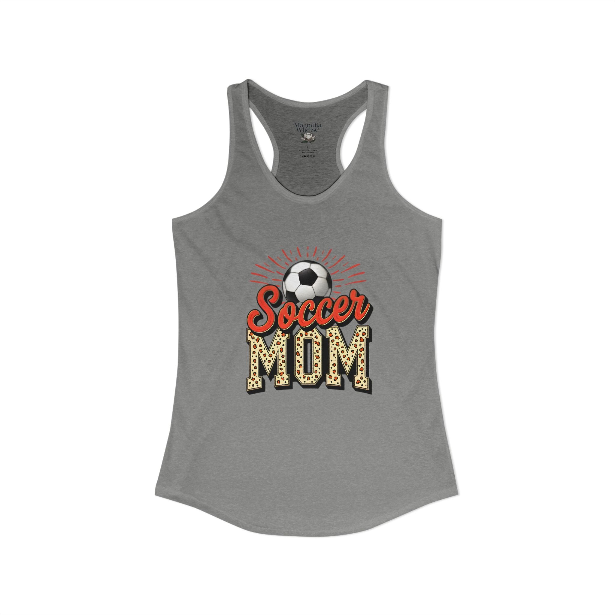 Soccer Mom Racerback Tank – Personalized Name & Number Option | Lightweight Women’s Soccer Tank Top - Magnolia Wild SC