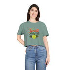 Tennis Mama Crop Tee | Retro Tennis Graphic, Mom Sports Top - Magnolia Wild SC