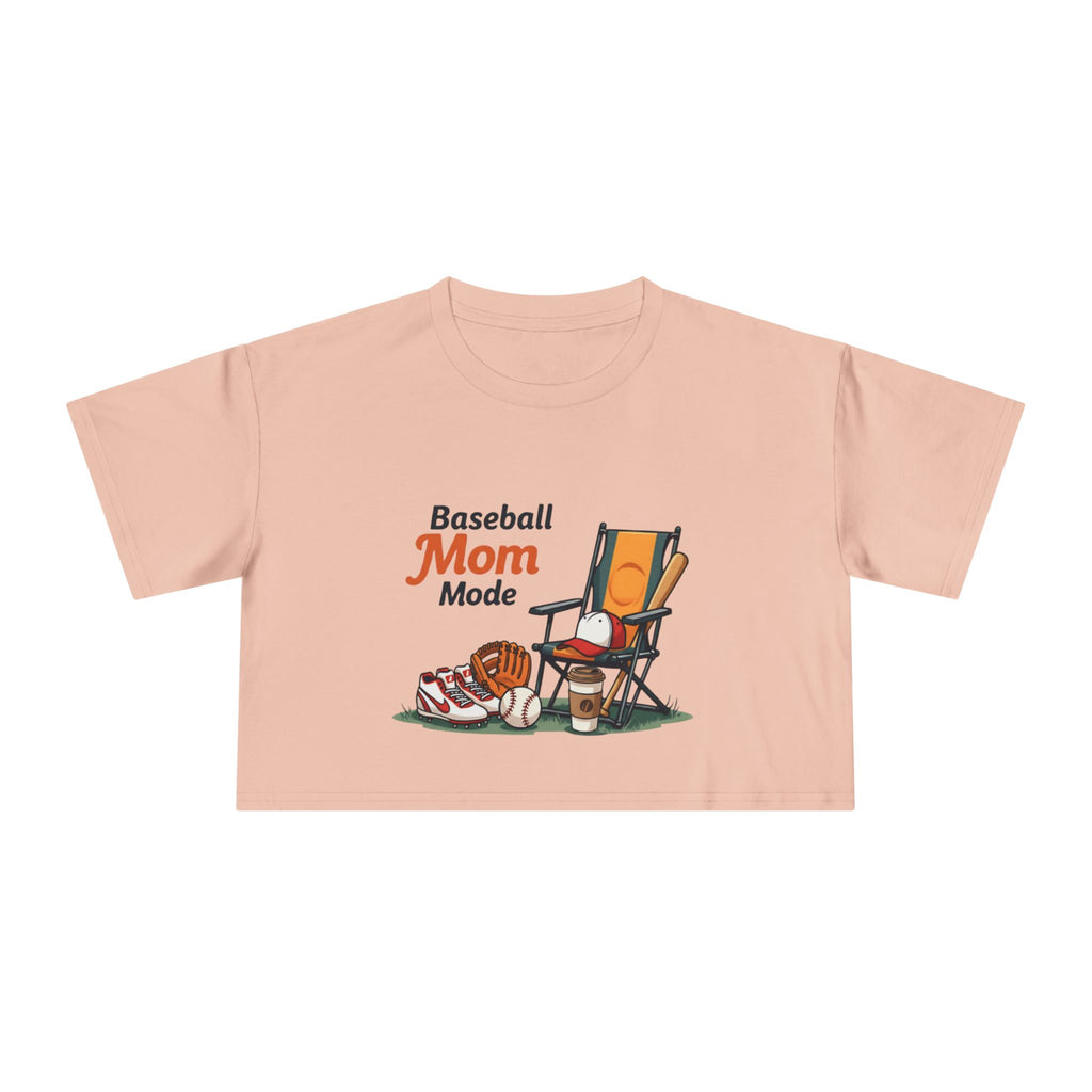 Baseball Mom Mode Crop Tee - Magnolia Wild SC