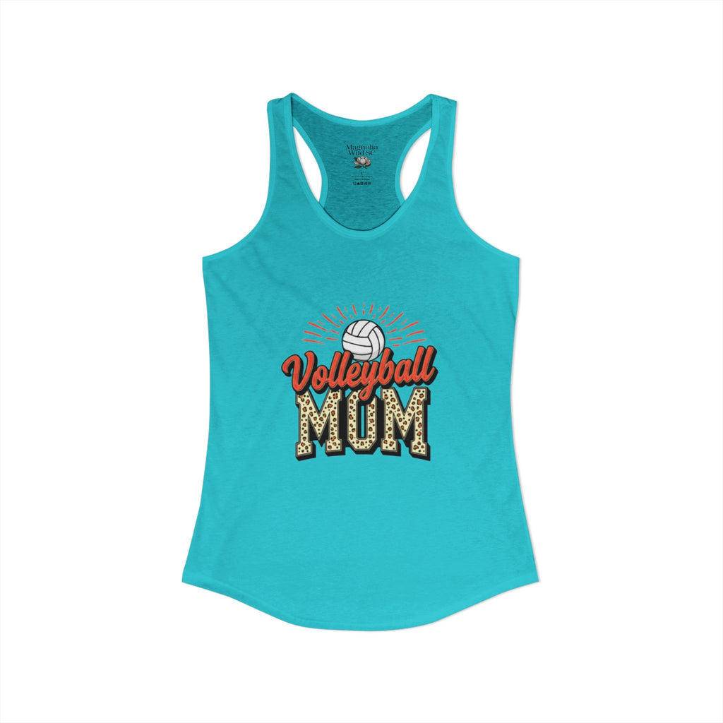Volleyball Mom Racerback Tank – Personalized Name & Number Option | Lightweight Women’s Volleyball Tank Top - Magnolia Wild SC