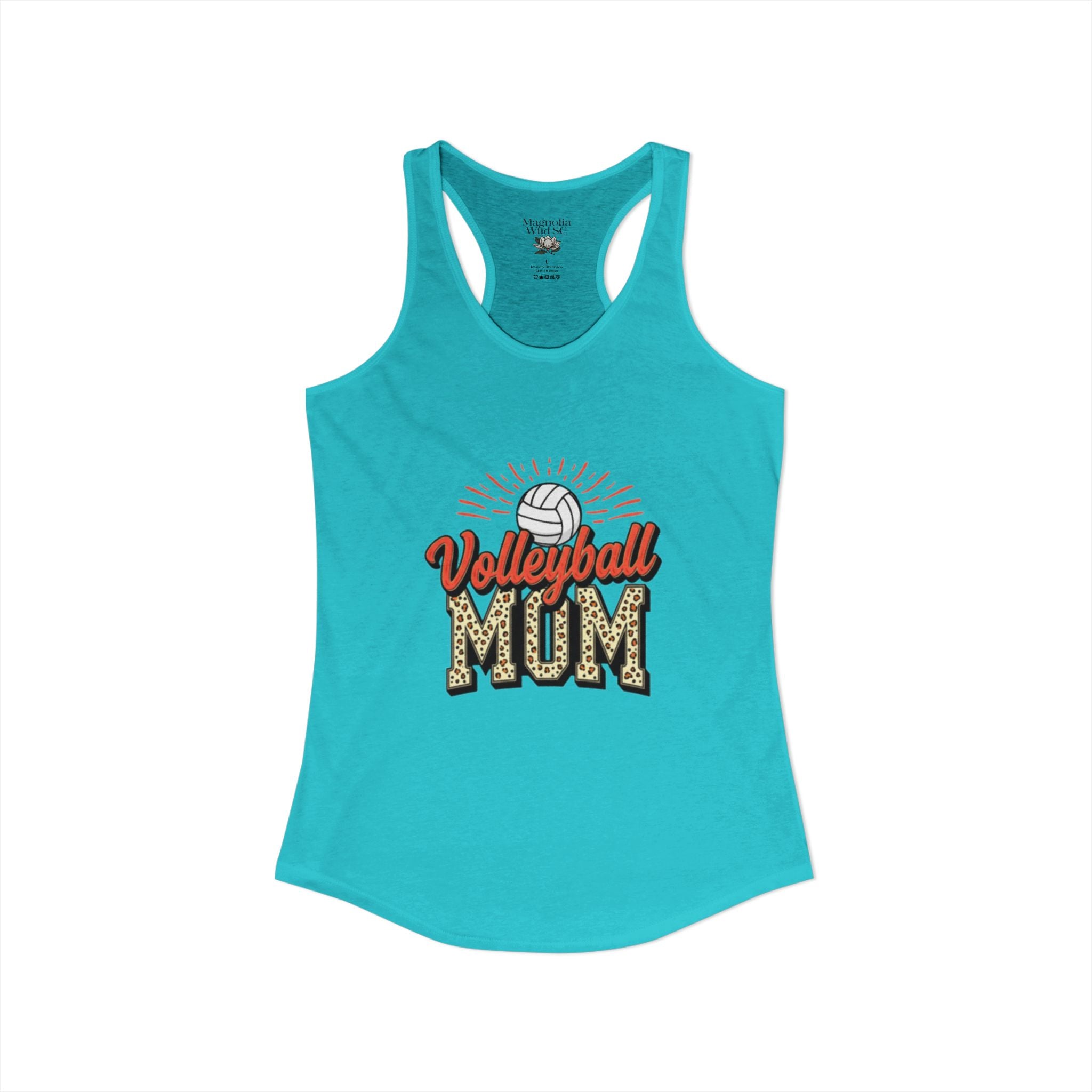 Volleyball Mom Racerback Tank – Personalized Name & Number Option | Lightweight Women’s Volleyball Tank Top - Magnolia Wild SC