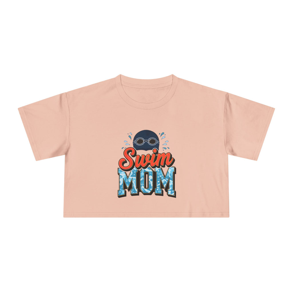Swim Mom Print Crop Tee - Magnolia Wild SC
