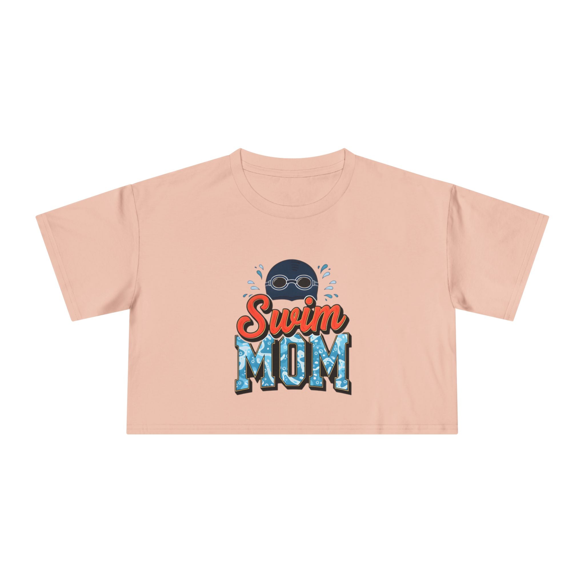 Swim Mom Print Crop Tee - Magnolia Wild SC