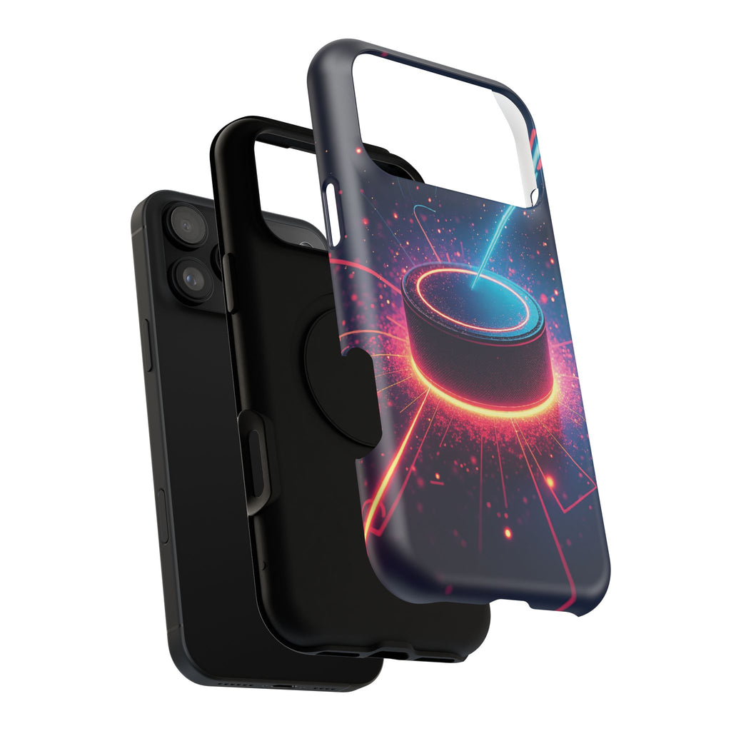 Neon Laser Hockey Puck Impact-Resistant Phone Case - Magnolia Wild SC