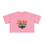 Hockey Mama Crop Tee | Retro Hockey Graphic, Mom Sports Top - Magnolia Wild SC