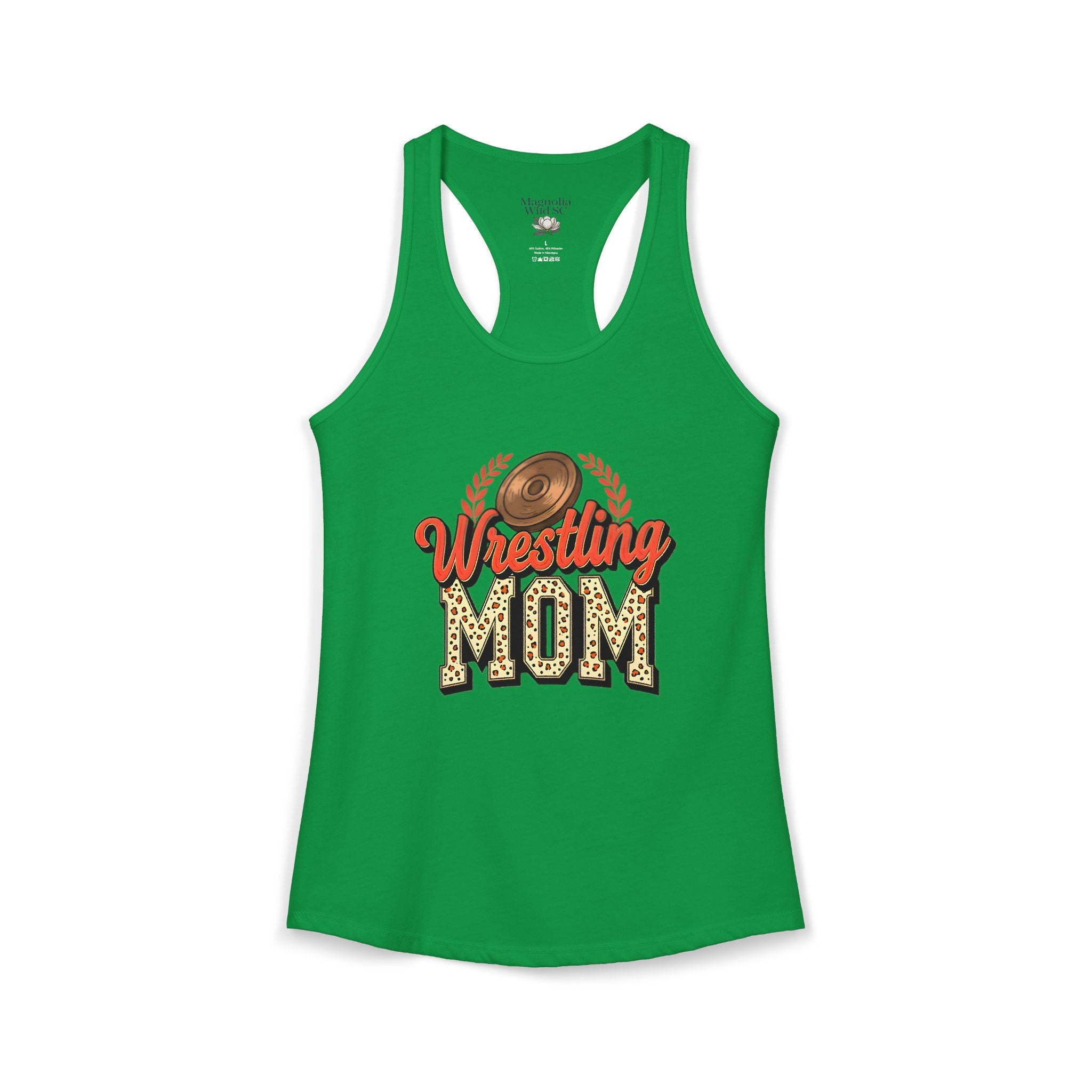 Wrestling Mom Racerback Tank – Personalized Name & Number Option | Lightweight Women’s Wrestling Tank Top - Magnolia Wild SC
