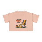 Softball Mom Mode Crop Tee - Magnolia Wild SC