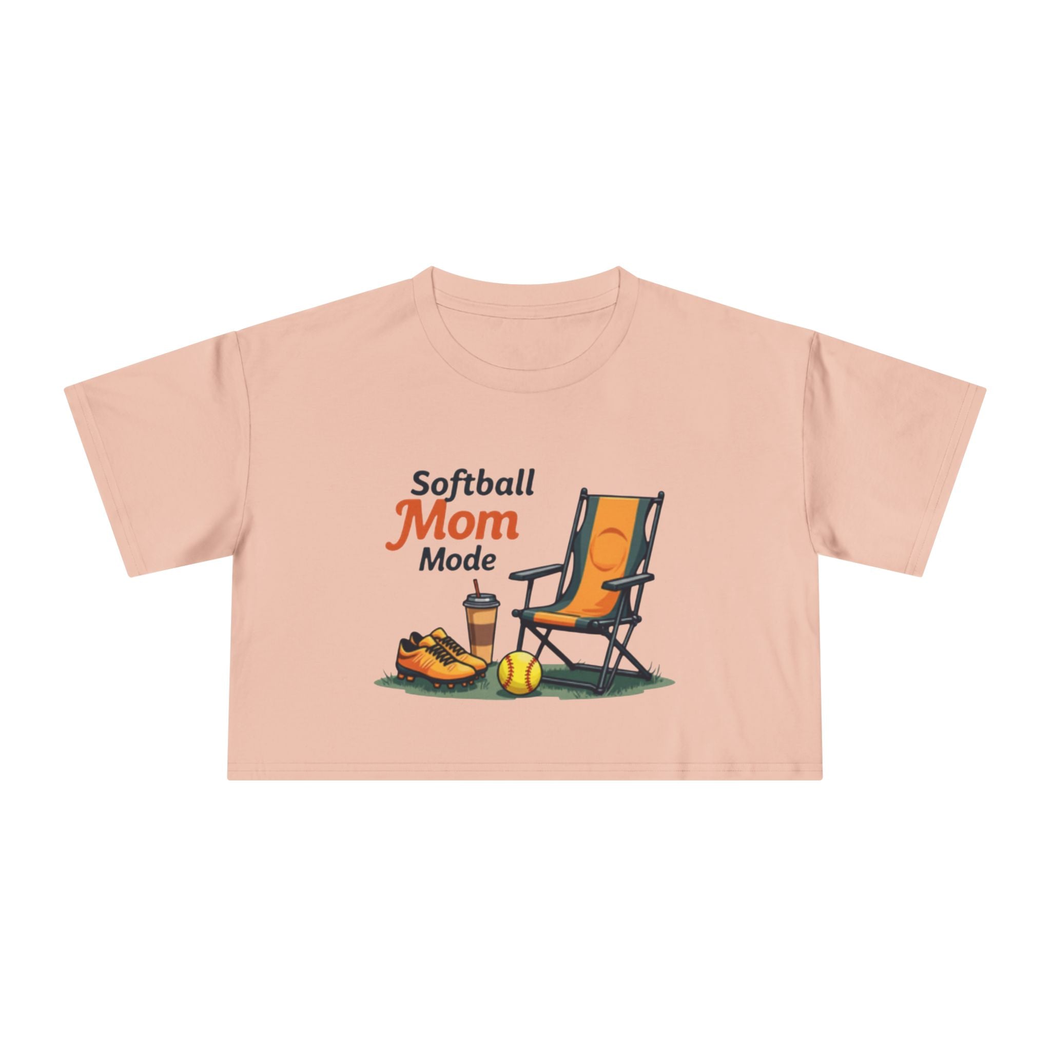 Softball Mom Mode Crop Tee - Magnolia Wild SC