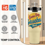 Baseball Game Day Mom 40oz Tumbler with Handle and Straw - Magnolia Wild SC