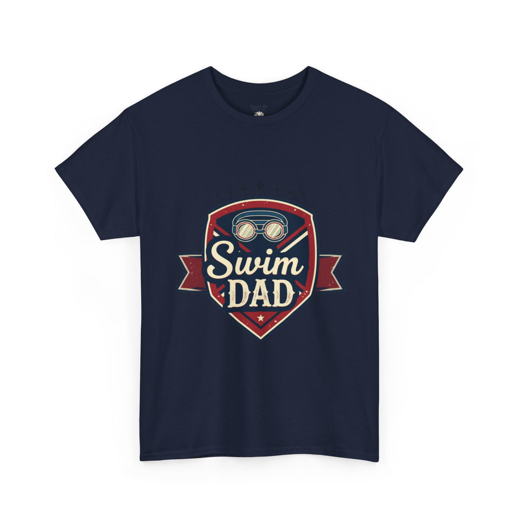 Retro Badge Style: The Vintage Swim Dad Shield Tee - Magnolia Wild SC