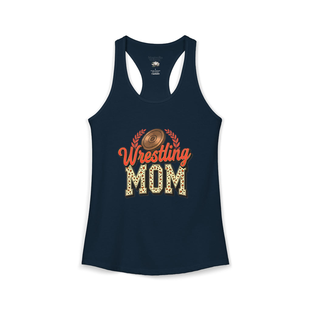 Wrestling Mom Racerback Tank – Personalized Name & Number Option | Lightweight Women’s Wrestling Tank Top - Magnolia Wild SC