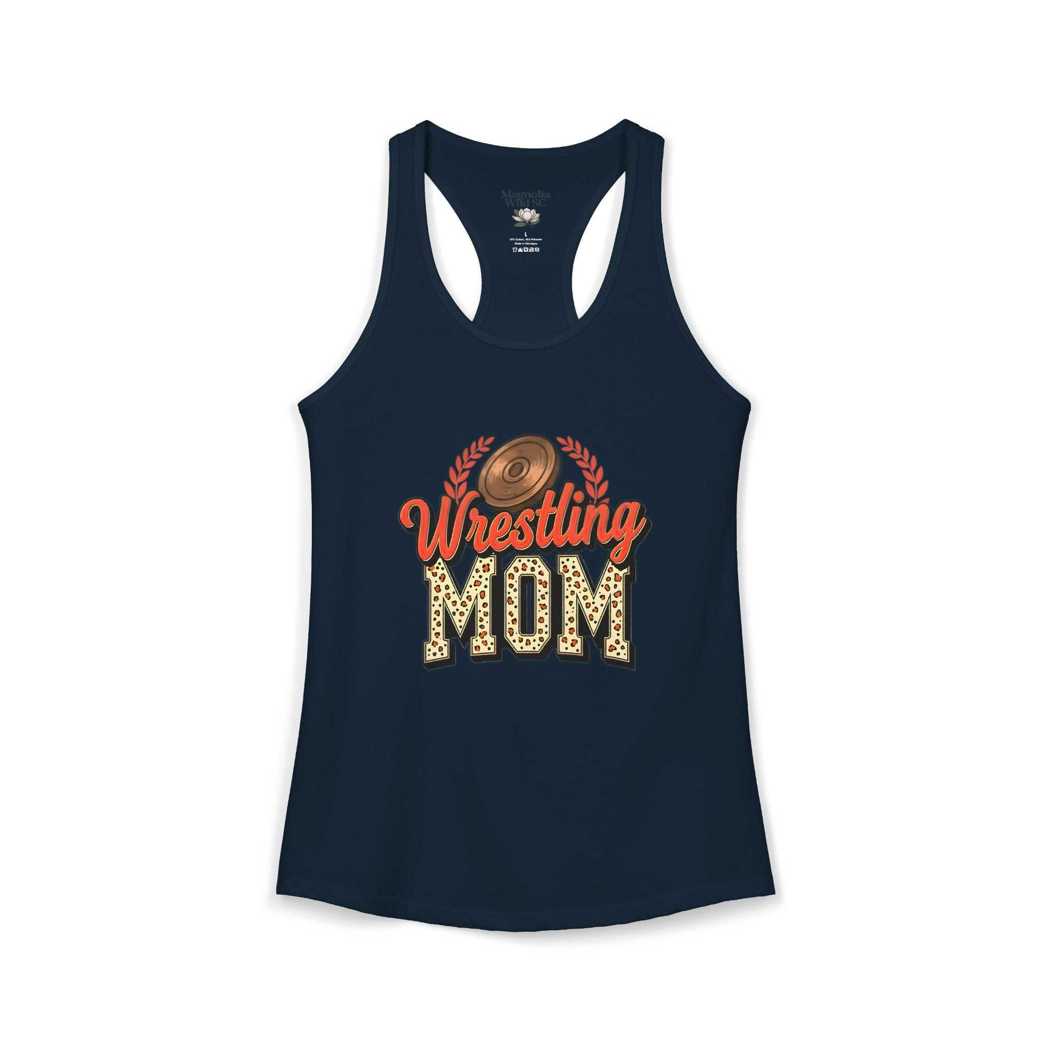 Wrestling Mom Racerback Tank – Personalized Name & Number Option | Lightweight Women’s Wrestling Tank Top - Magnolia Wild SC