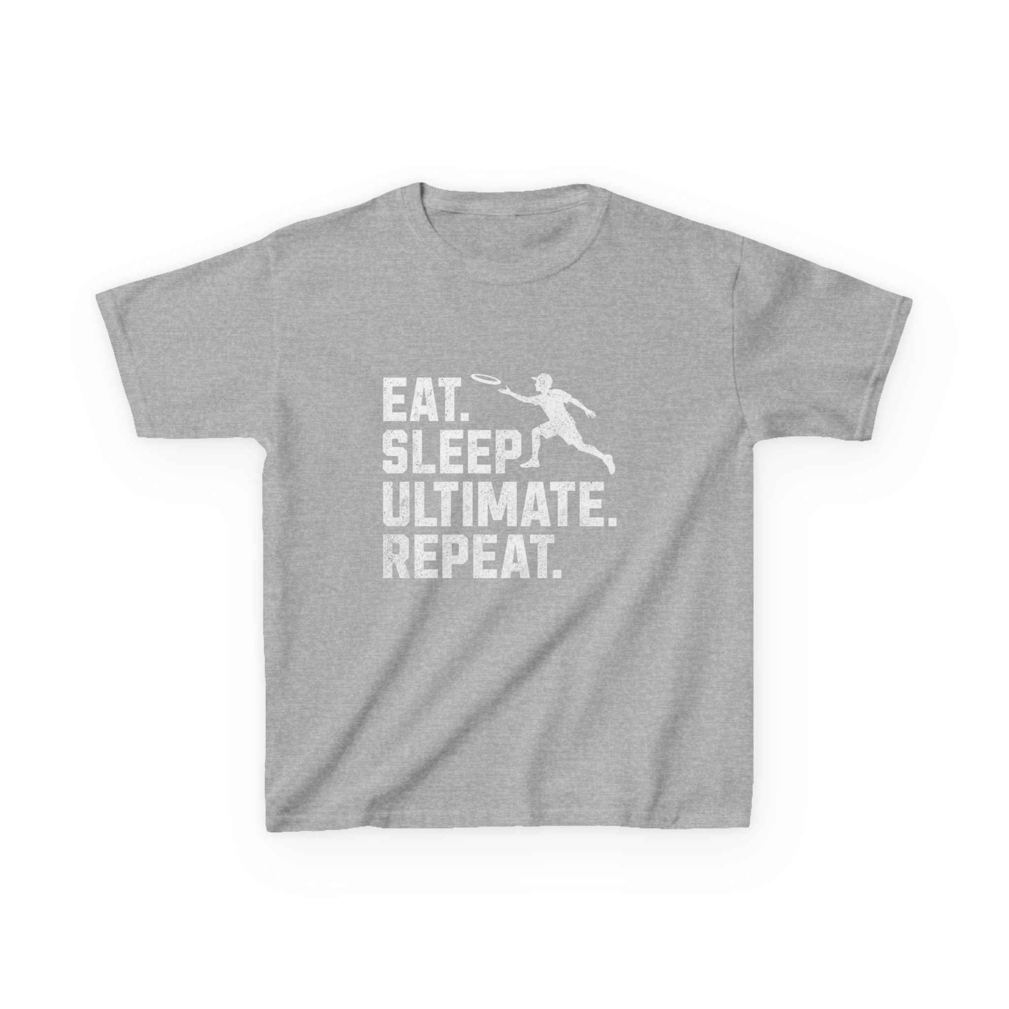 Kids Ultimate Frisbee Shirt - "Eat. Sleep. Ultimate. Repeat." Tee