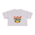 Softball Mama Crop Tee | Retro Softball Graphic, Mom Sports Top - Magnolia Wild SC