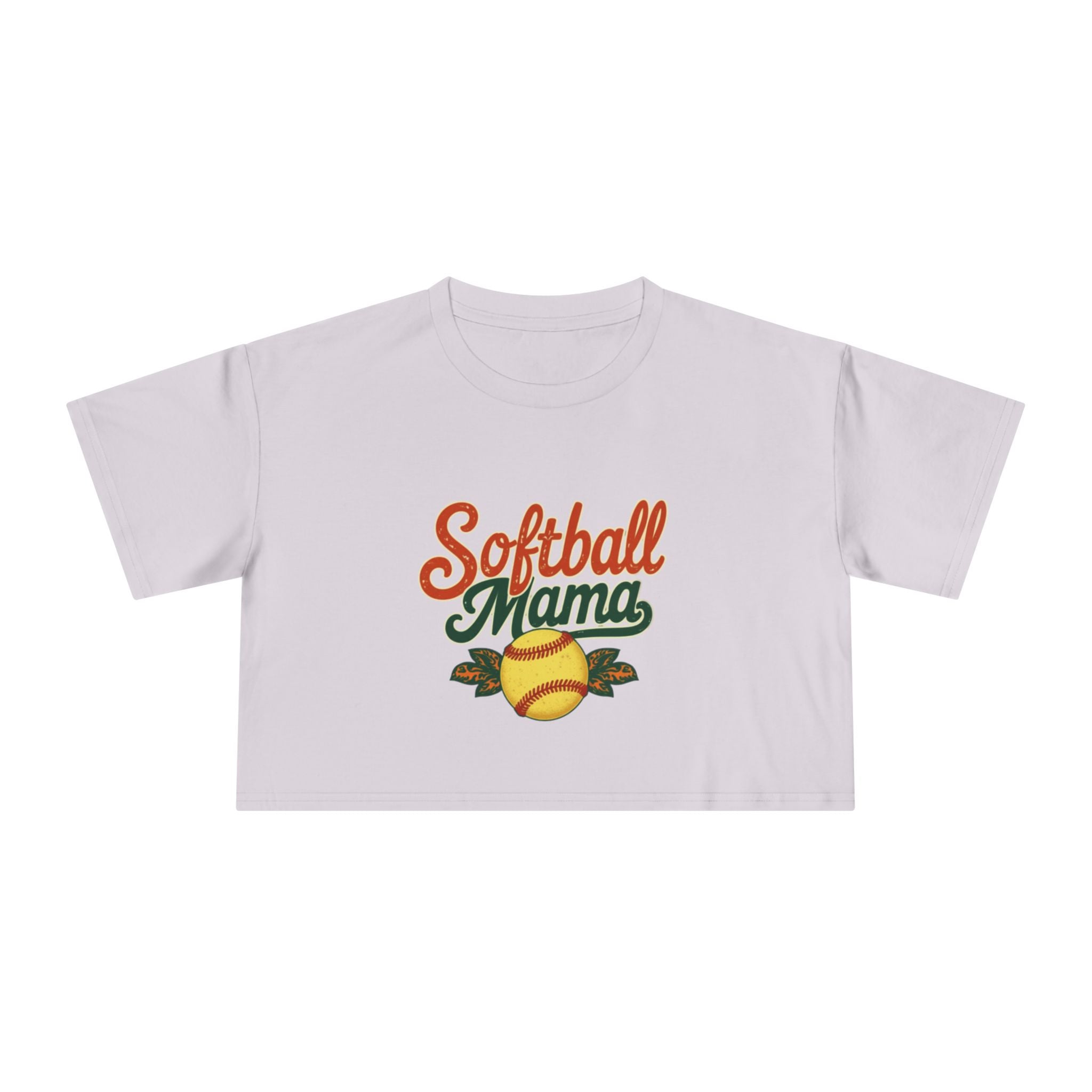 Softball Mama Crop Tee | Retro Softball Graphic, Mom Sports Top - Magnolia Wild SC