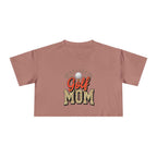 Golf Mom Cheetah Print Women's Crop Tee