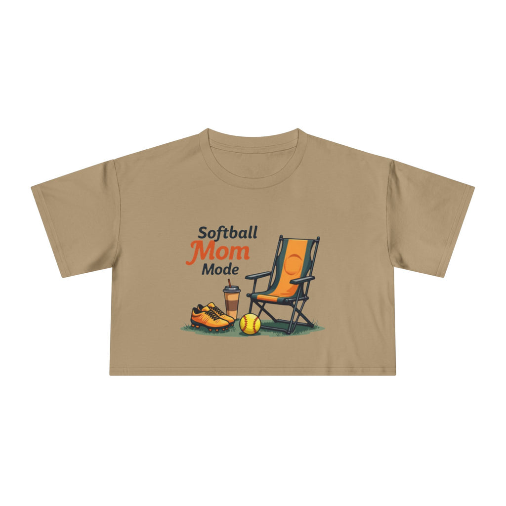 Softball Mom Mode Crop Tee - Magnolia Wild SC